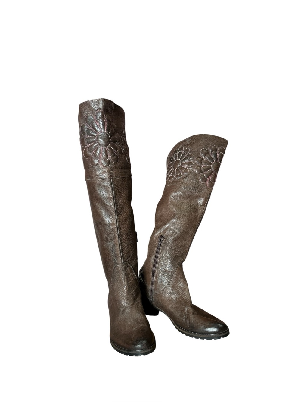 Vintage Italian Point Toe Knee High Cowboy boot